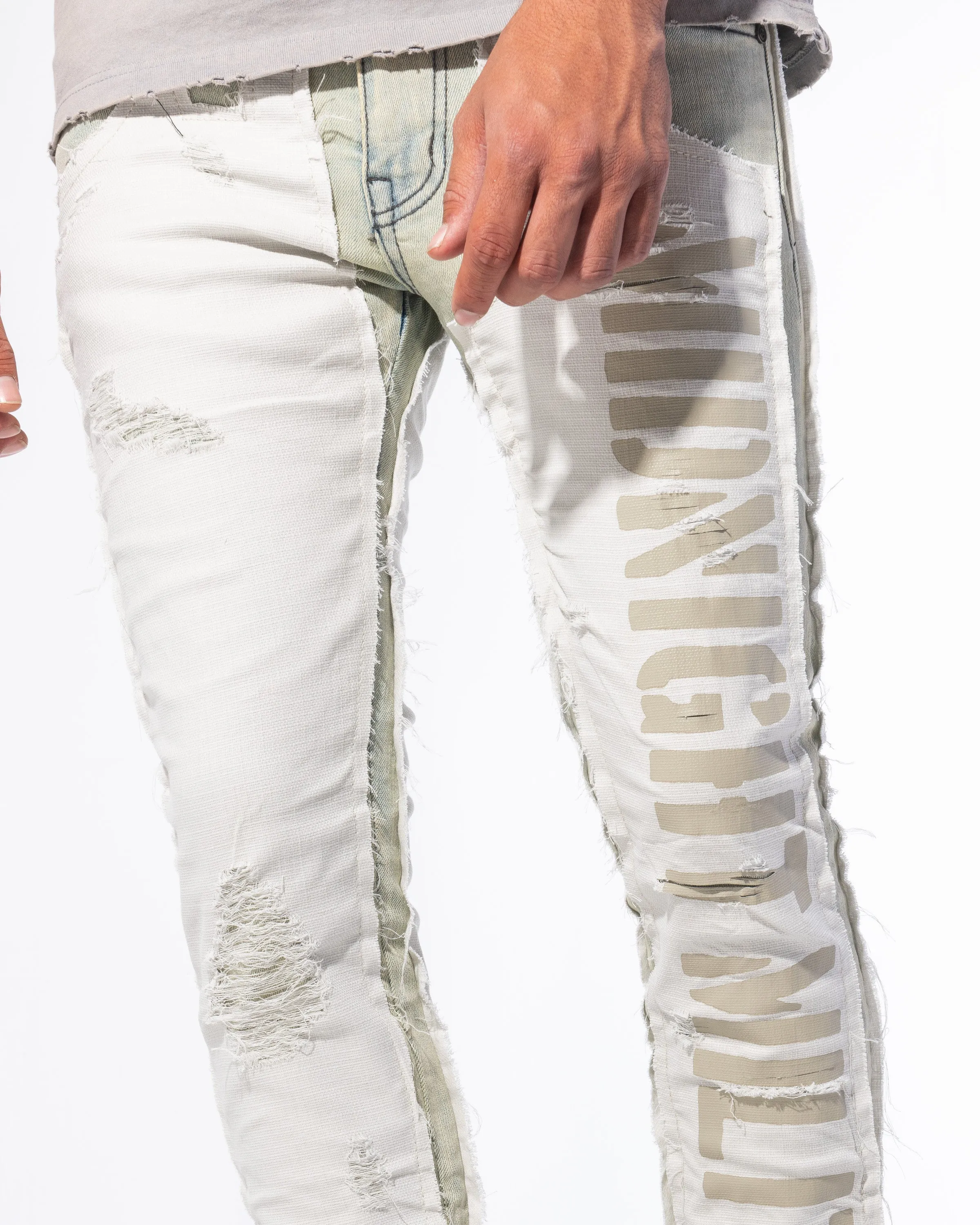 "RESISTANCE" DENIM (LIGHT WASH/CANVAS)