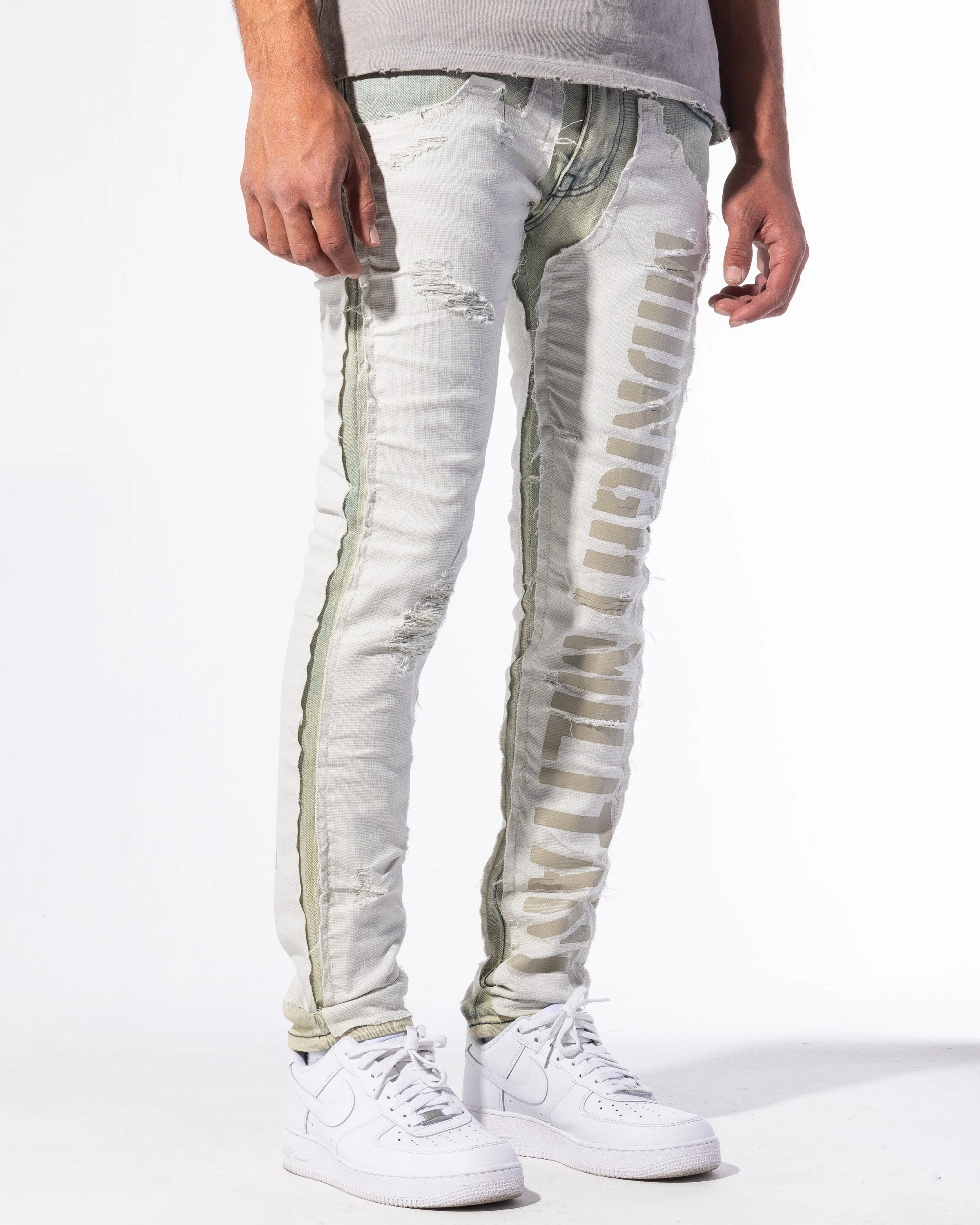 "RESISTANCE" DENIM (LIGHT WASH/CANVAS)