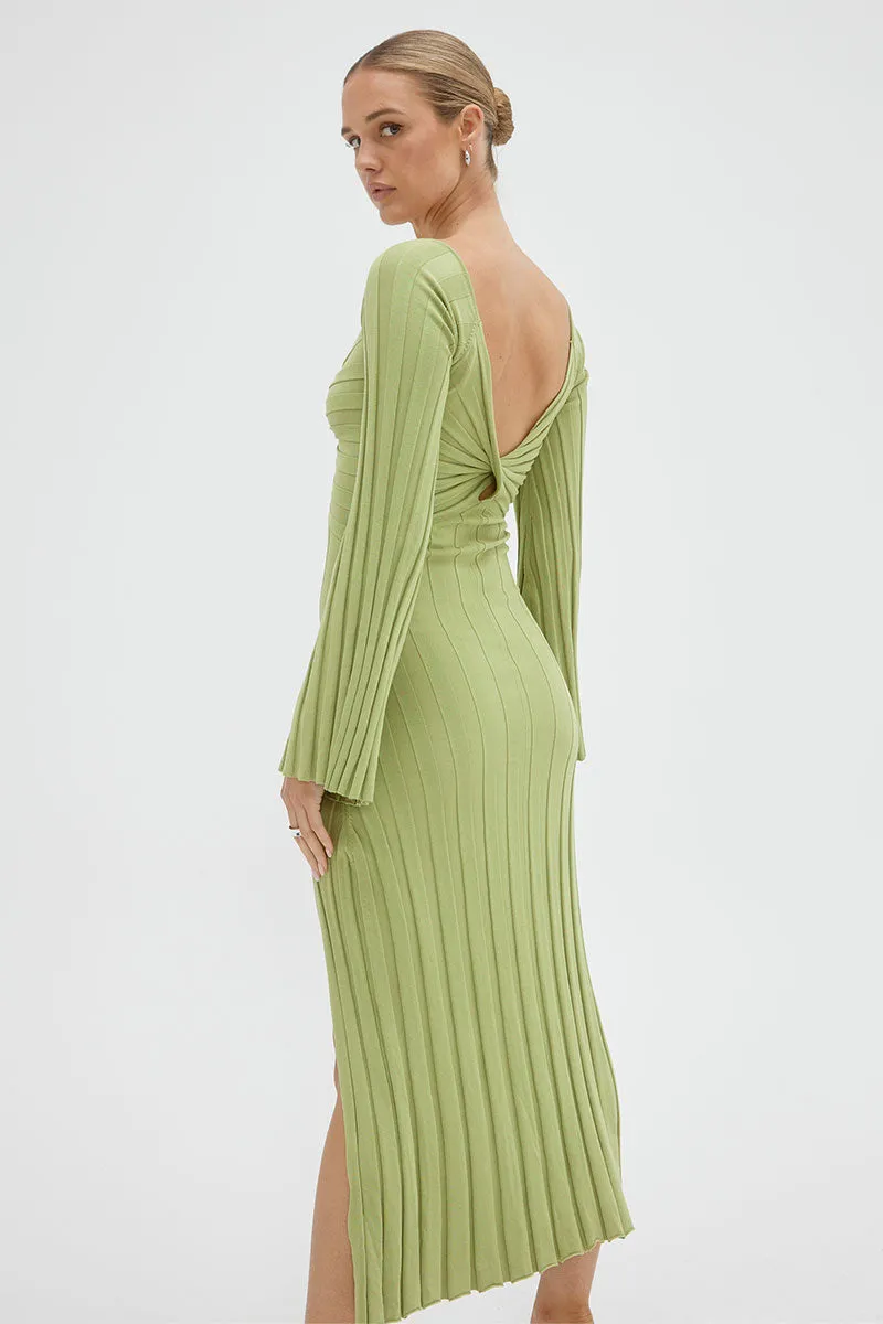 Radiant Knit Dress - Matcha