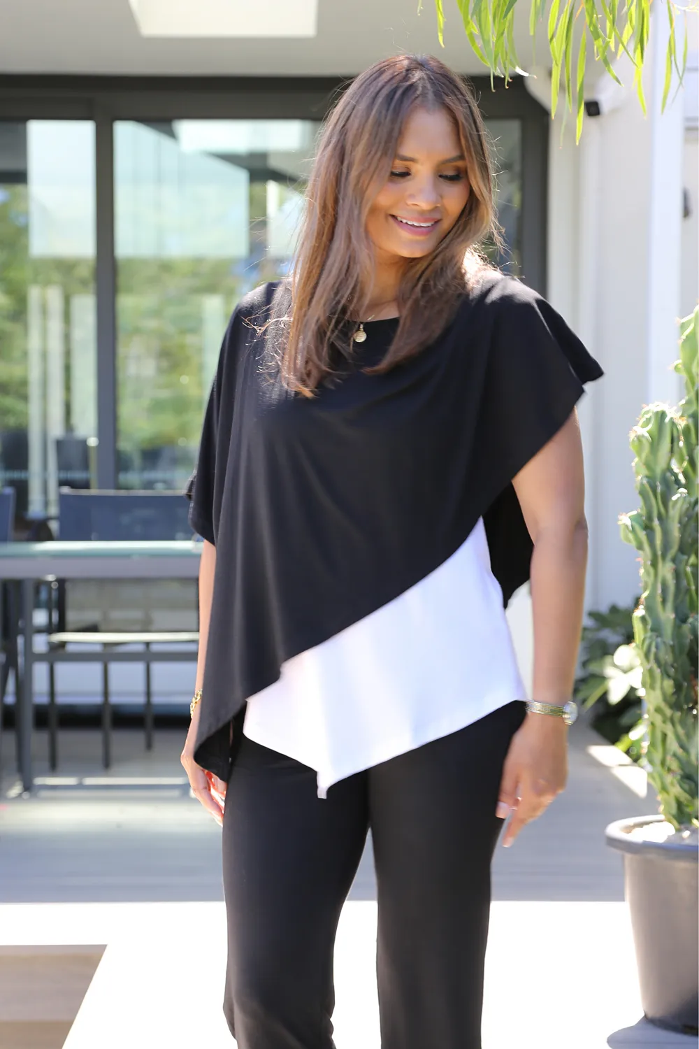 RENATA Asymmetrical Double Layer Top