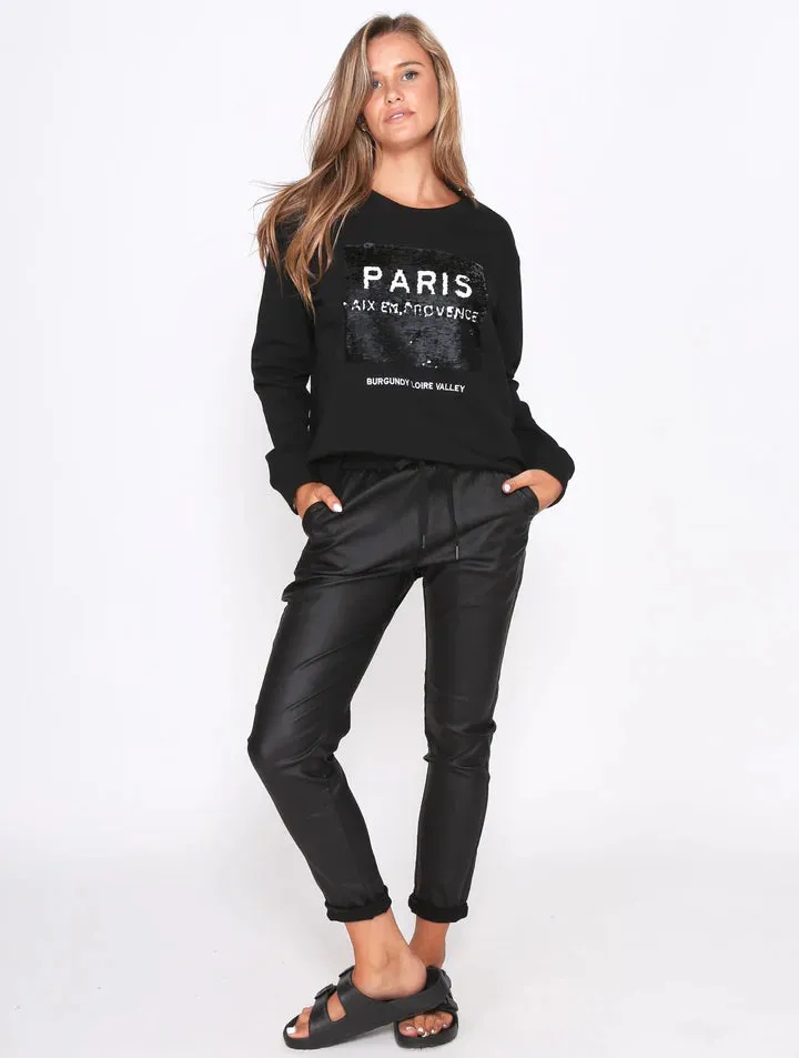 Riley Stretch Wax Look Jogger