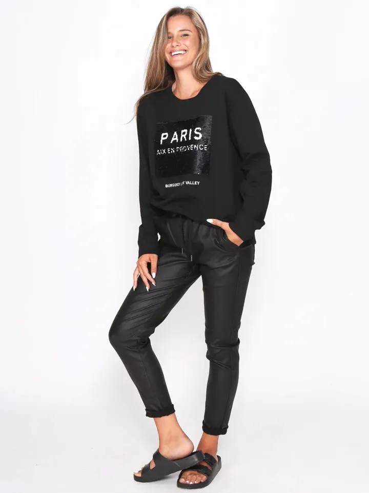 Riley Stretch Wax Look Jogger