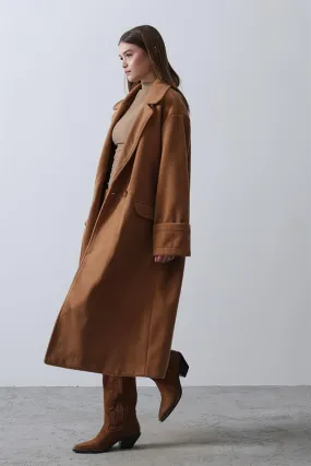 RYN Oversized Wide Sleeve Coat - Camel - Stryi