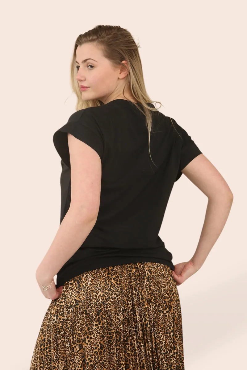 Sateen Animal Plisee Pleated Skirt