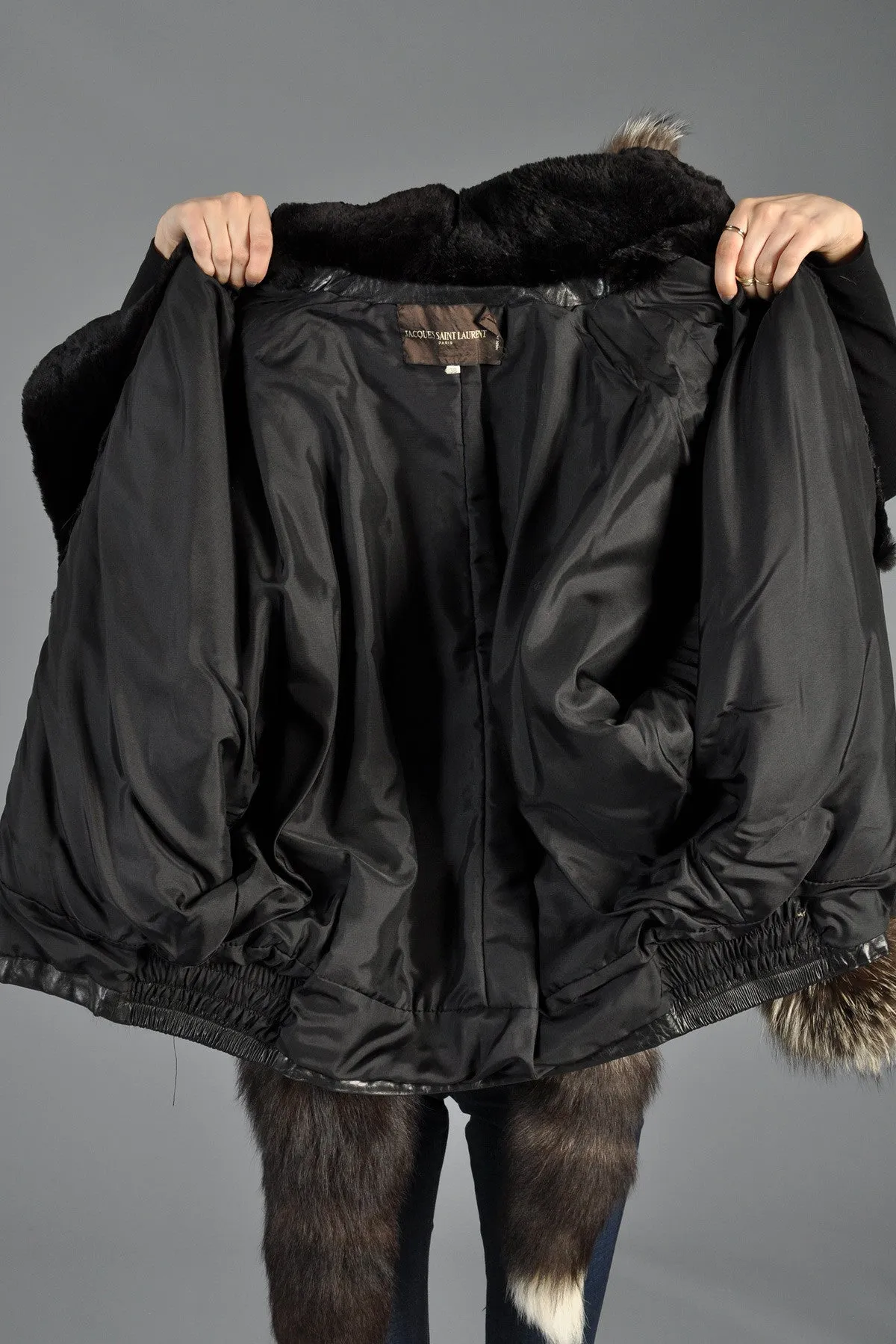 Silver Fox, Mink   Snakskin Avant Garde Coat