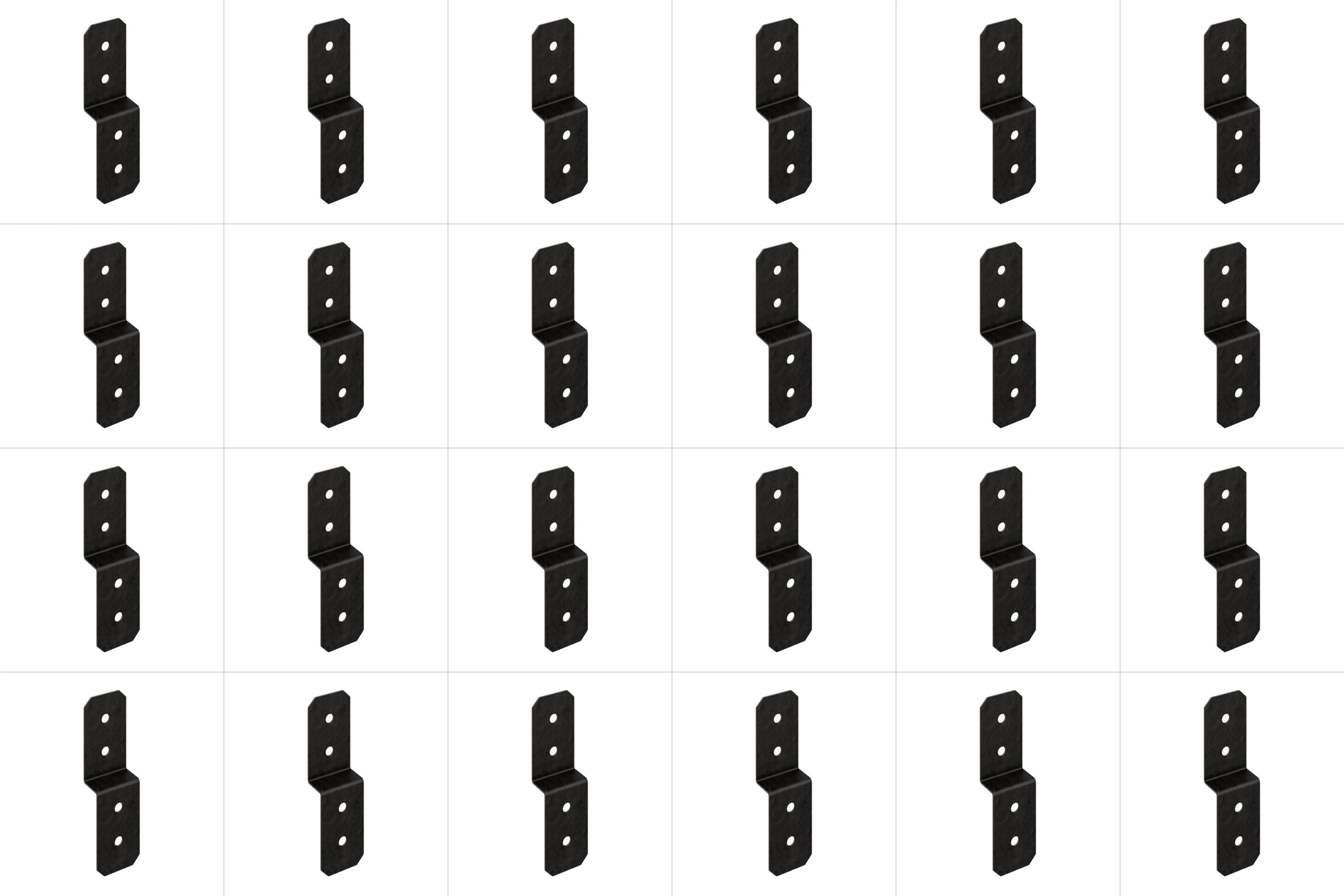 Simpson Strong-Tie APVDJT2-4 Outdoor Accents® Avant Collection™ 3 in. ZMAX®, Black Powder-Coated Deck Joist Tie for 2x, 24-Pack