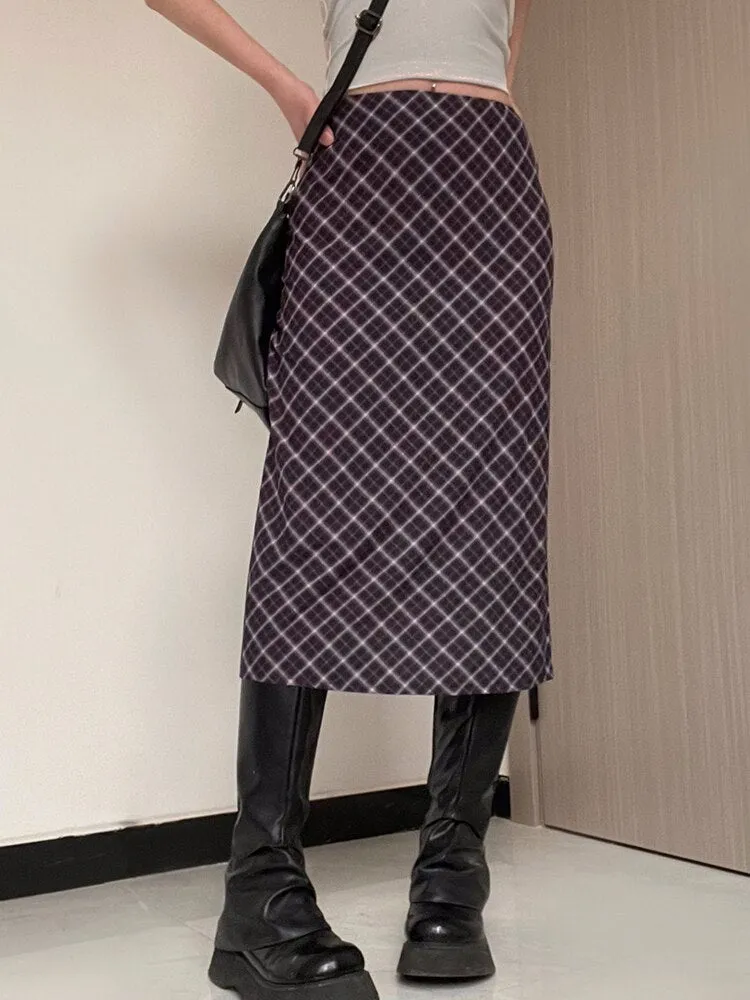 Straight High Rise Harajuku Midi Skirt