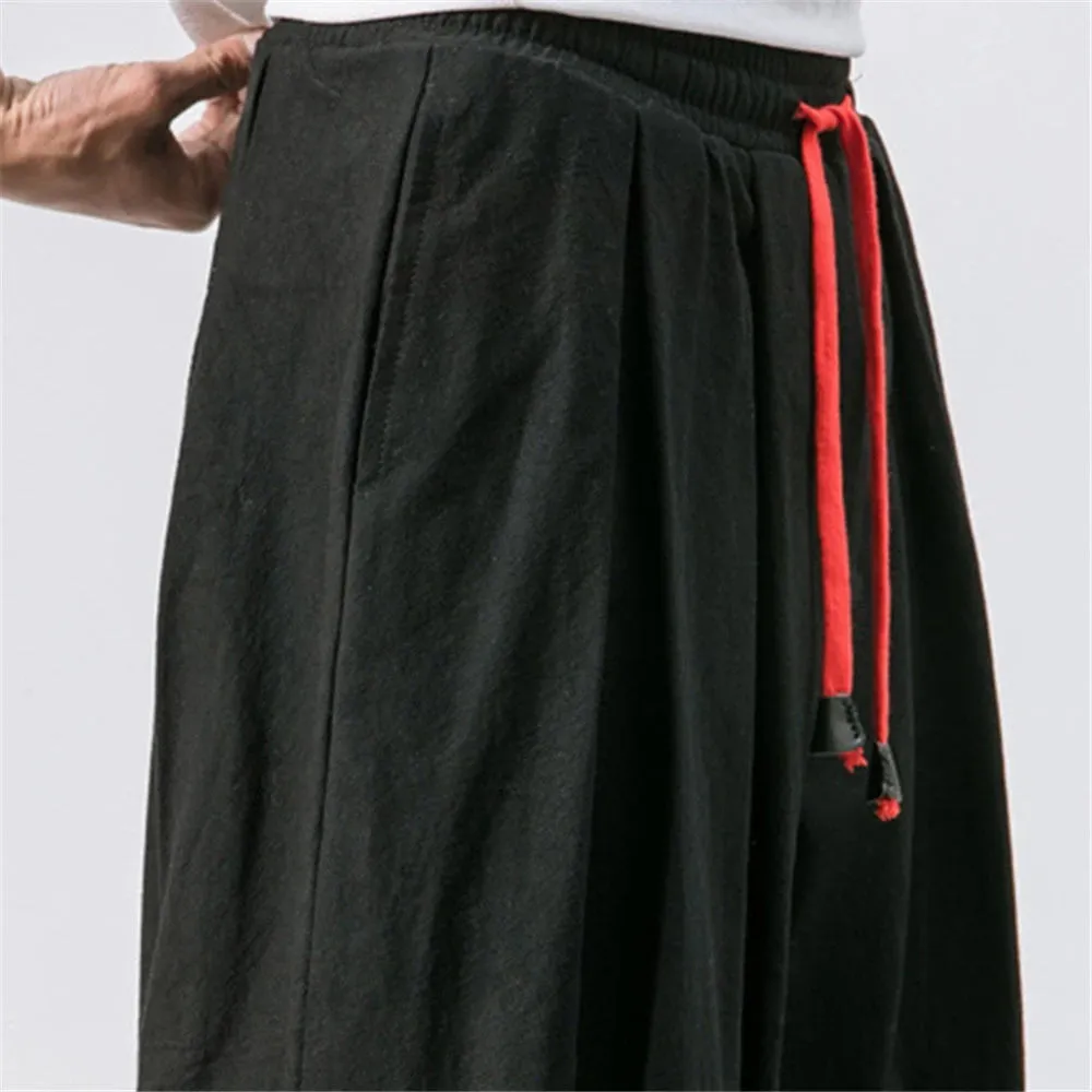 Urban Drifter Tech Harem Pants- Oversize Loose Harem Pants  Linen Sweatpants High