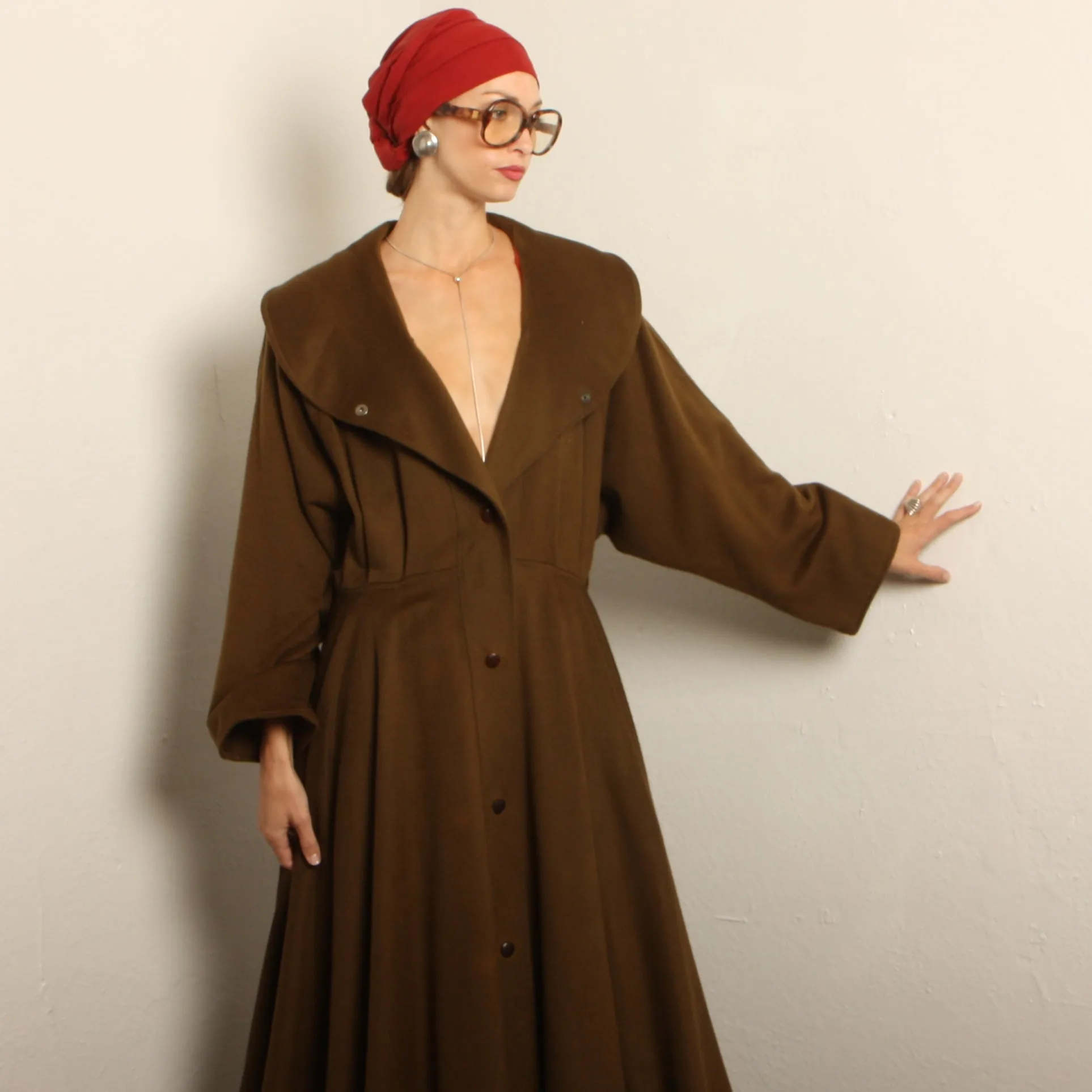 Vintage 70's Ramosport France Wool Dress Coat