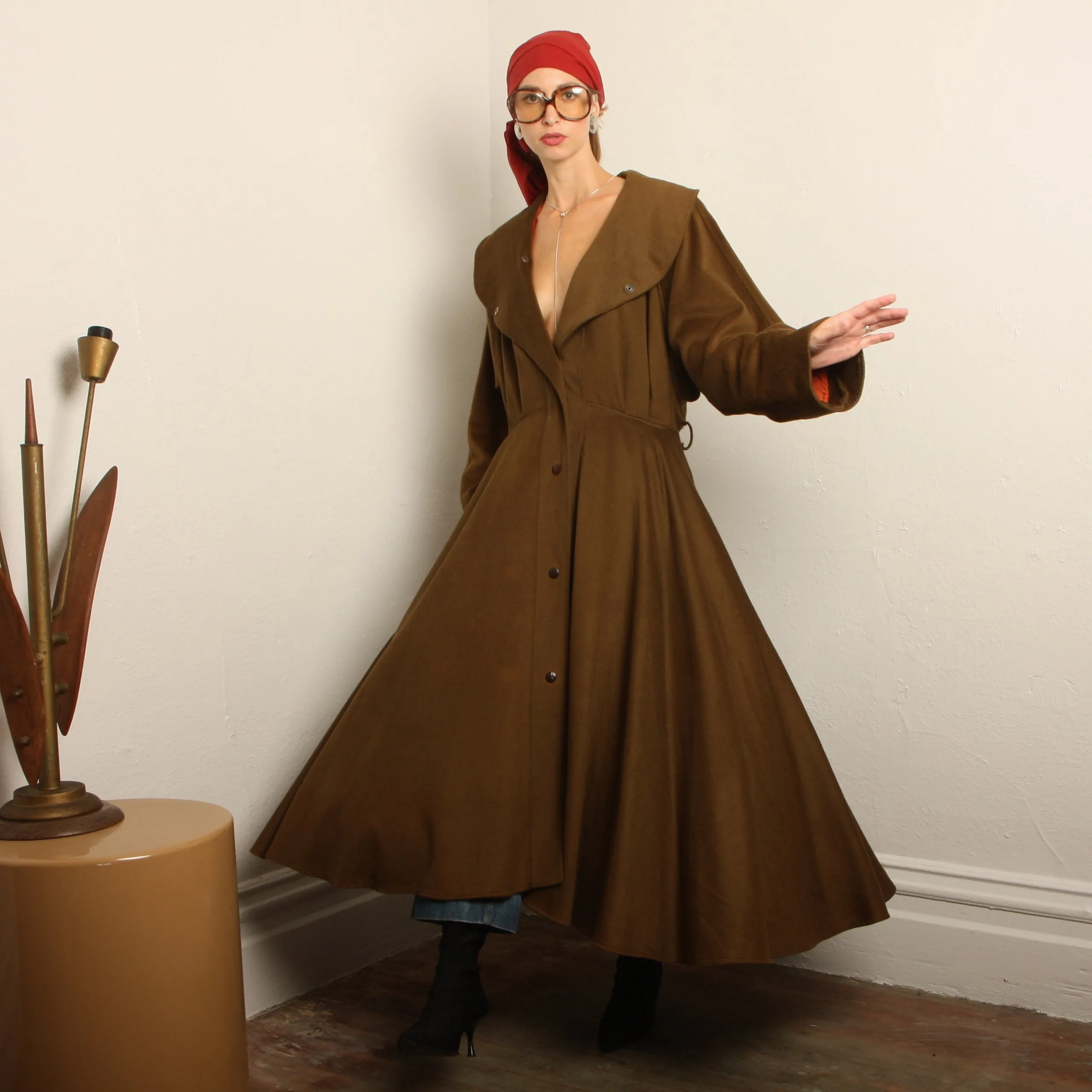 Vintage 70's Ramosport France Wool Dress Coat