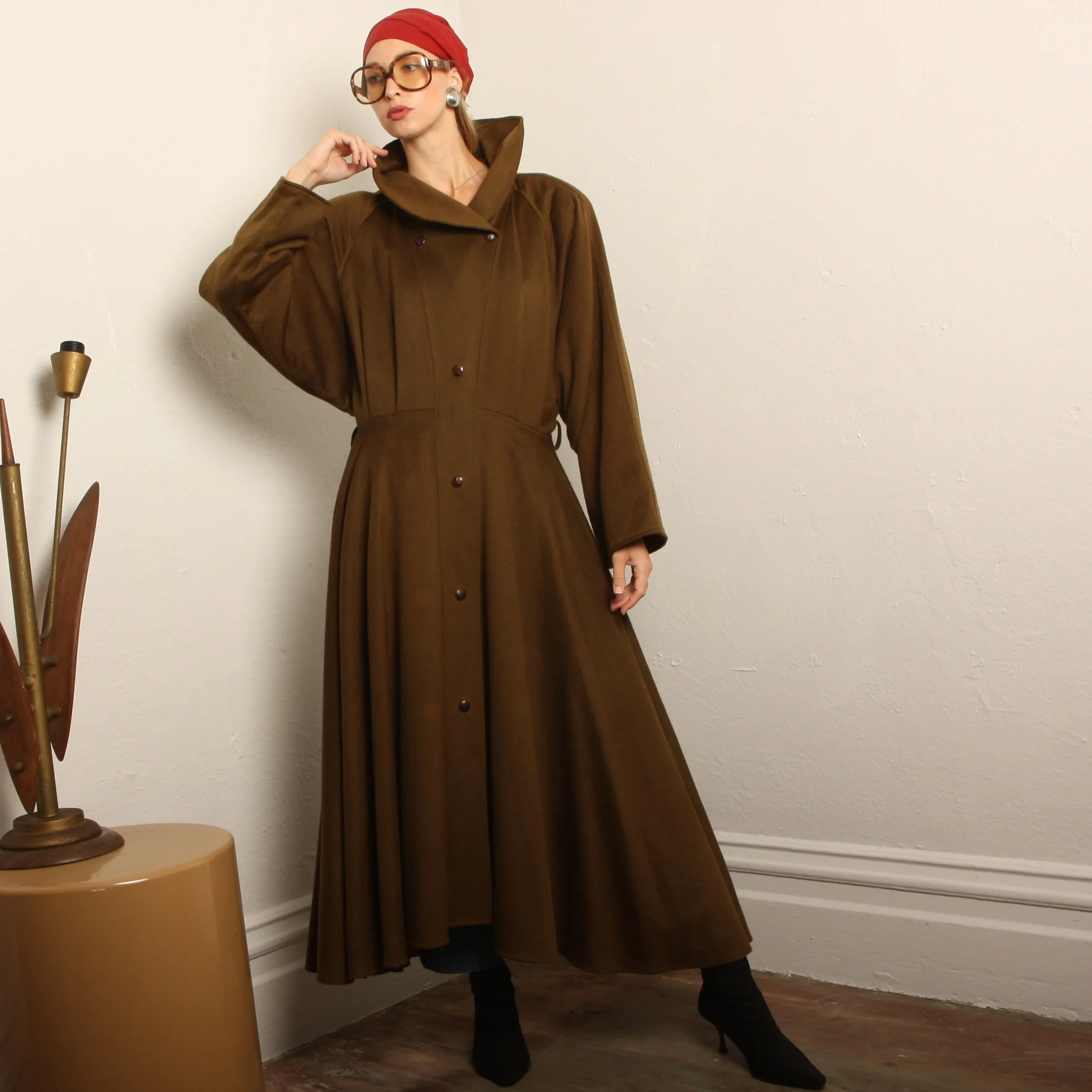 Vintage 70's Ramosport France Wool Dress Coat