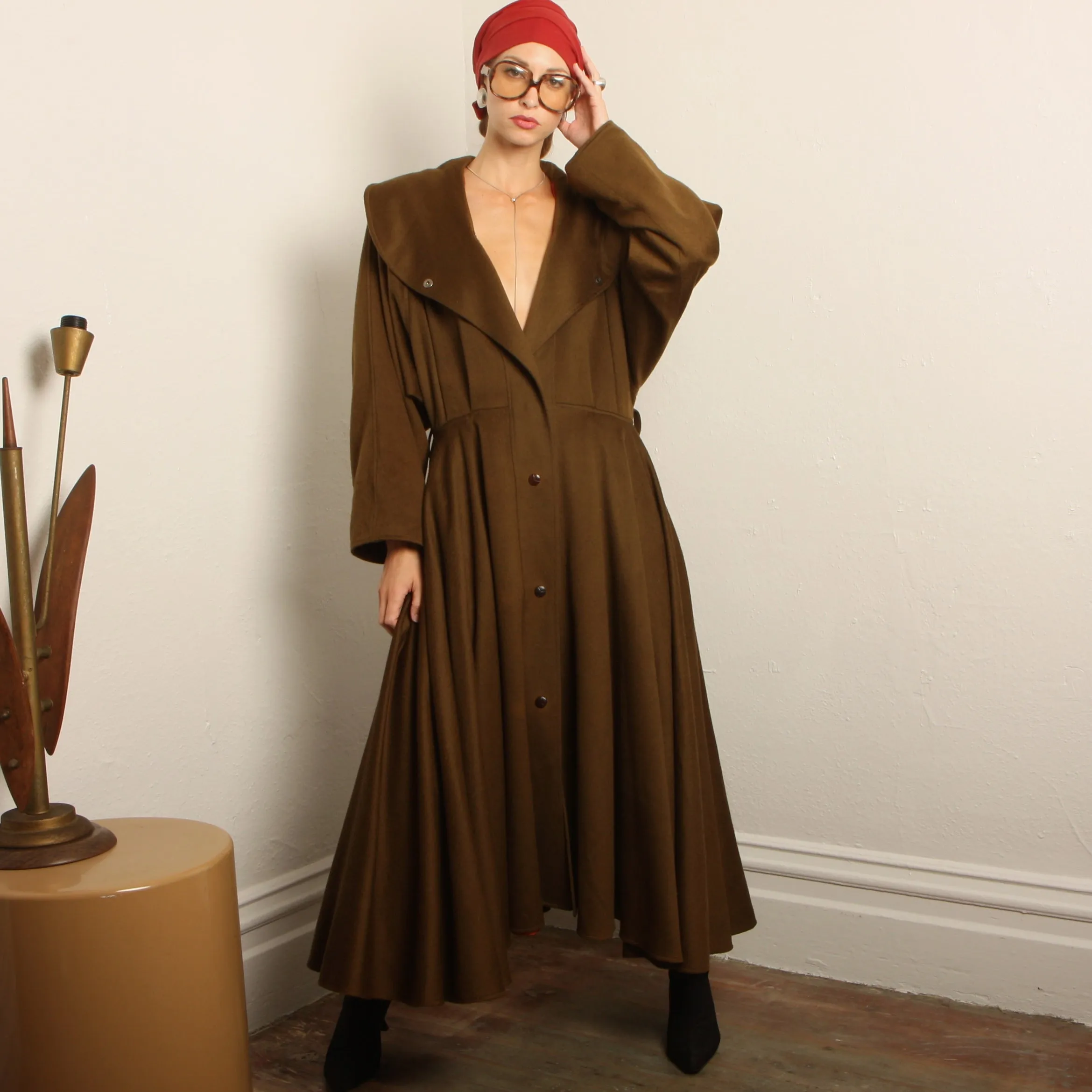 Vintage 70's Ramosport France Wool Dress Coat