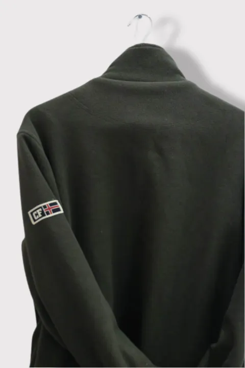 Vintage Crossfield khaki green flecce full zip medium jacket