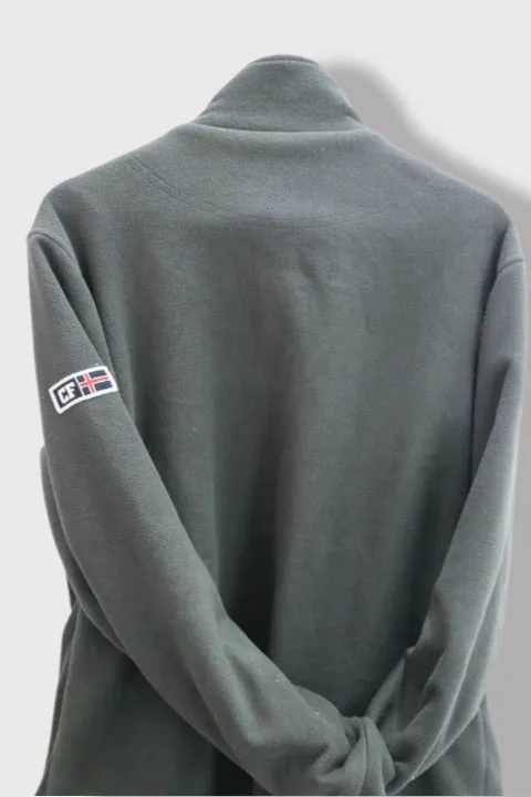 Vintage Crossfield khaki green flecce full zip medium jacket