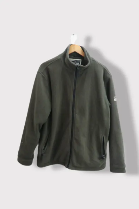 Vintage Crossfield khaki green flecce full zip medium jacket
