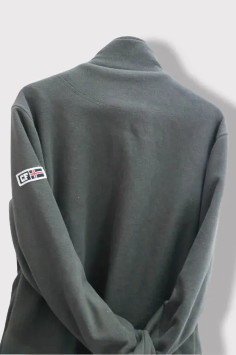 Vintage Crossfield khaki green flecce full zip medium jacket