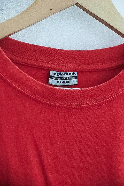 Vintage Diadora mens red tees XL