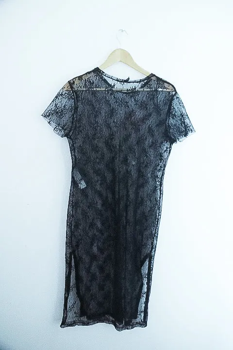 Vintage Mesh black zara long dress size 8/10