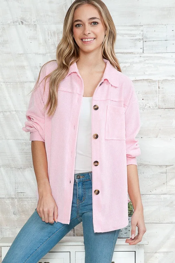 Waffle Button Up Shirt