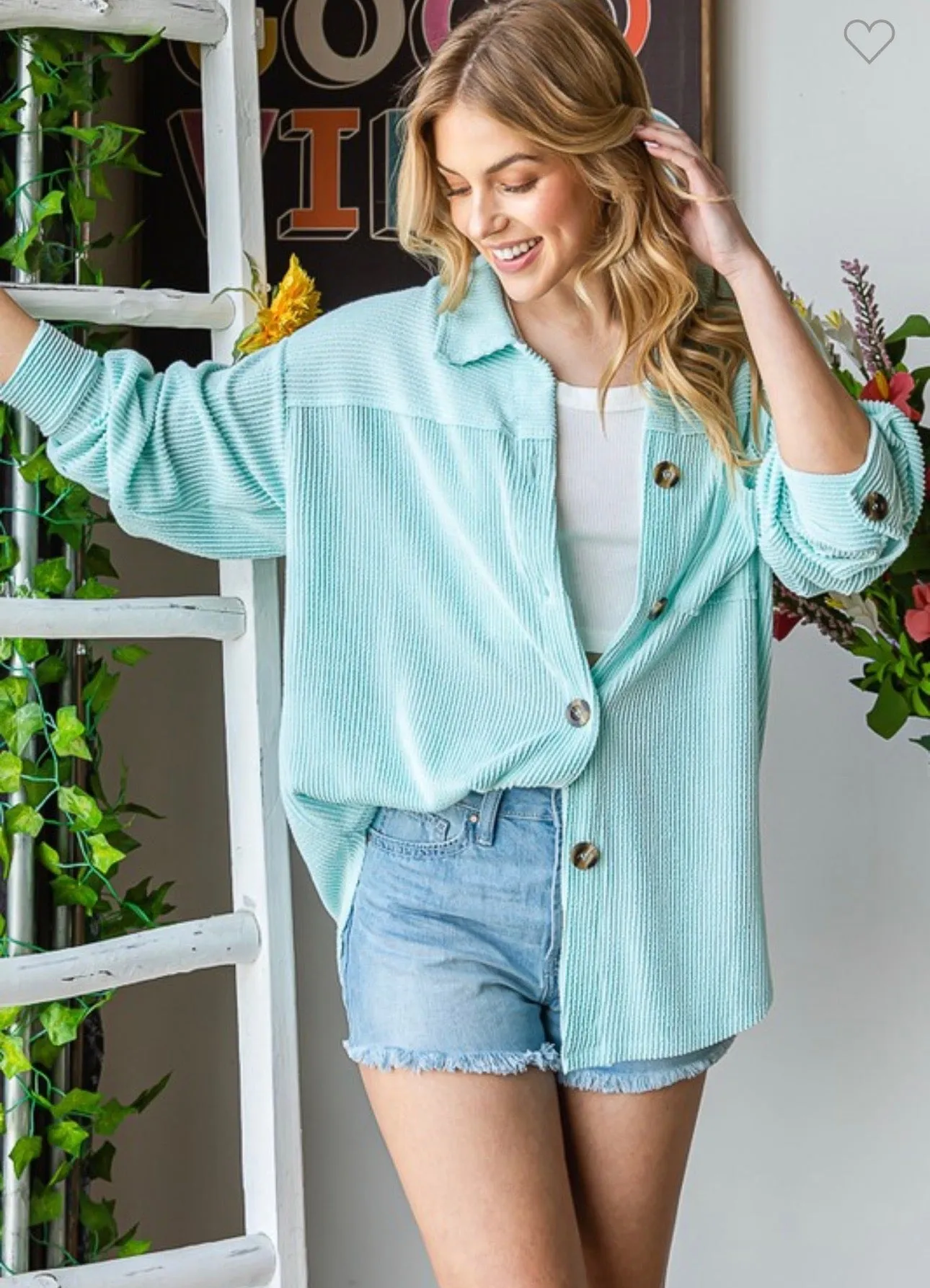 Waffle Button Up Shirt