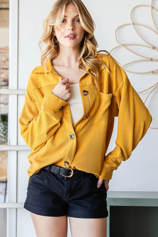 Waffle Button Up Shirt