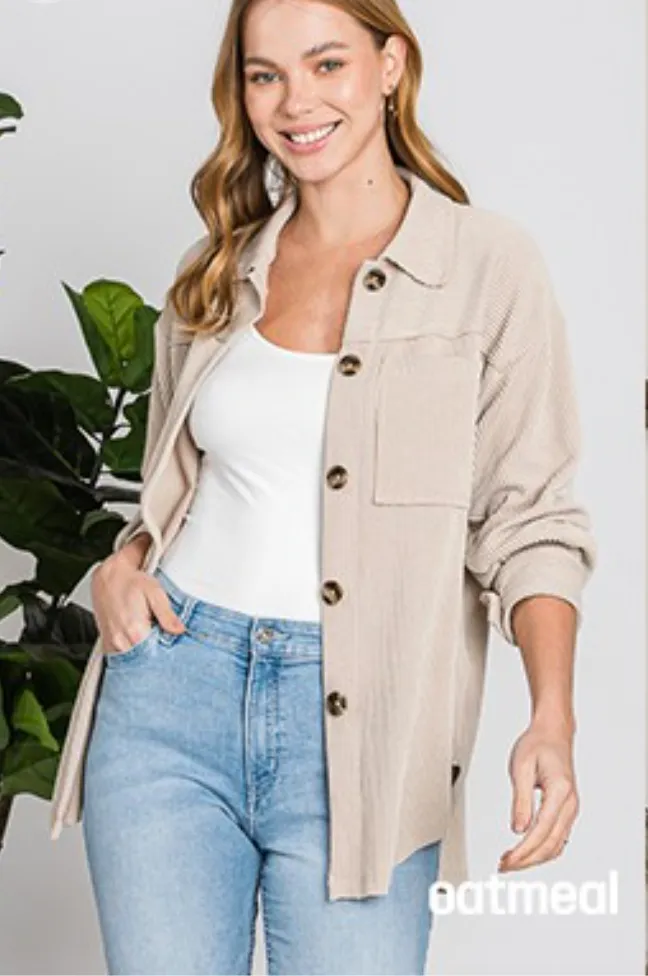 Waffle Button Up Shirt