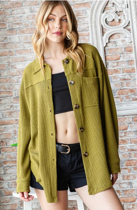 Waffle Button Up Shirt