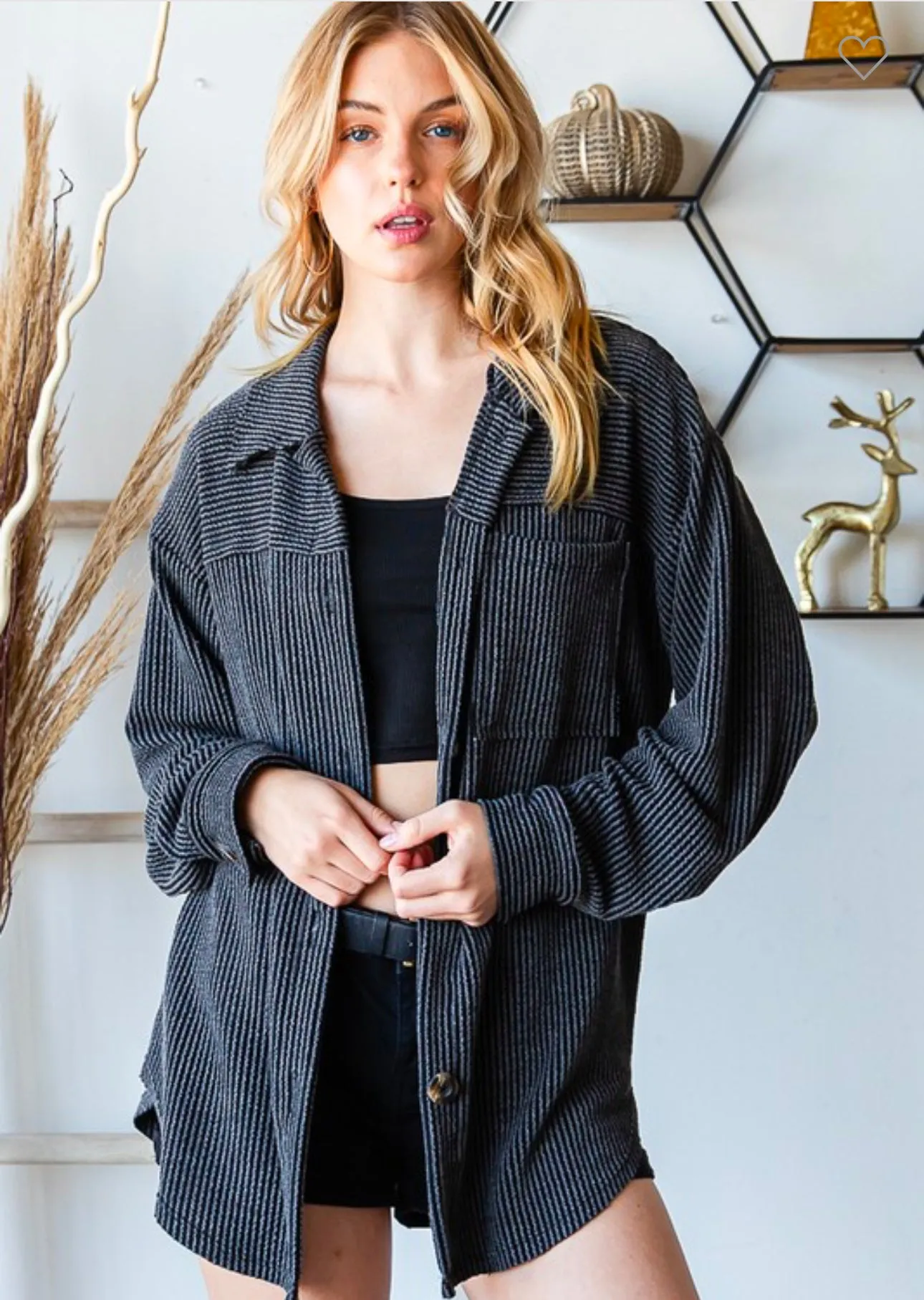 Waffle Button Up Shirt