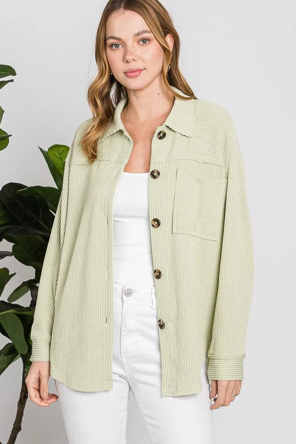 Waffle Button Up Shirt
