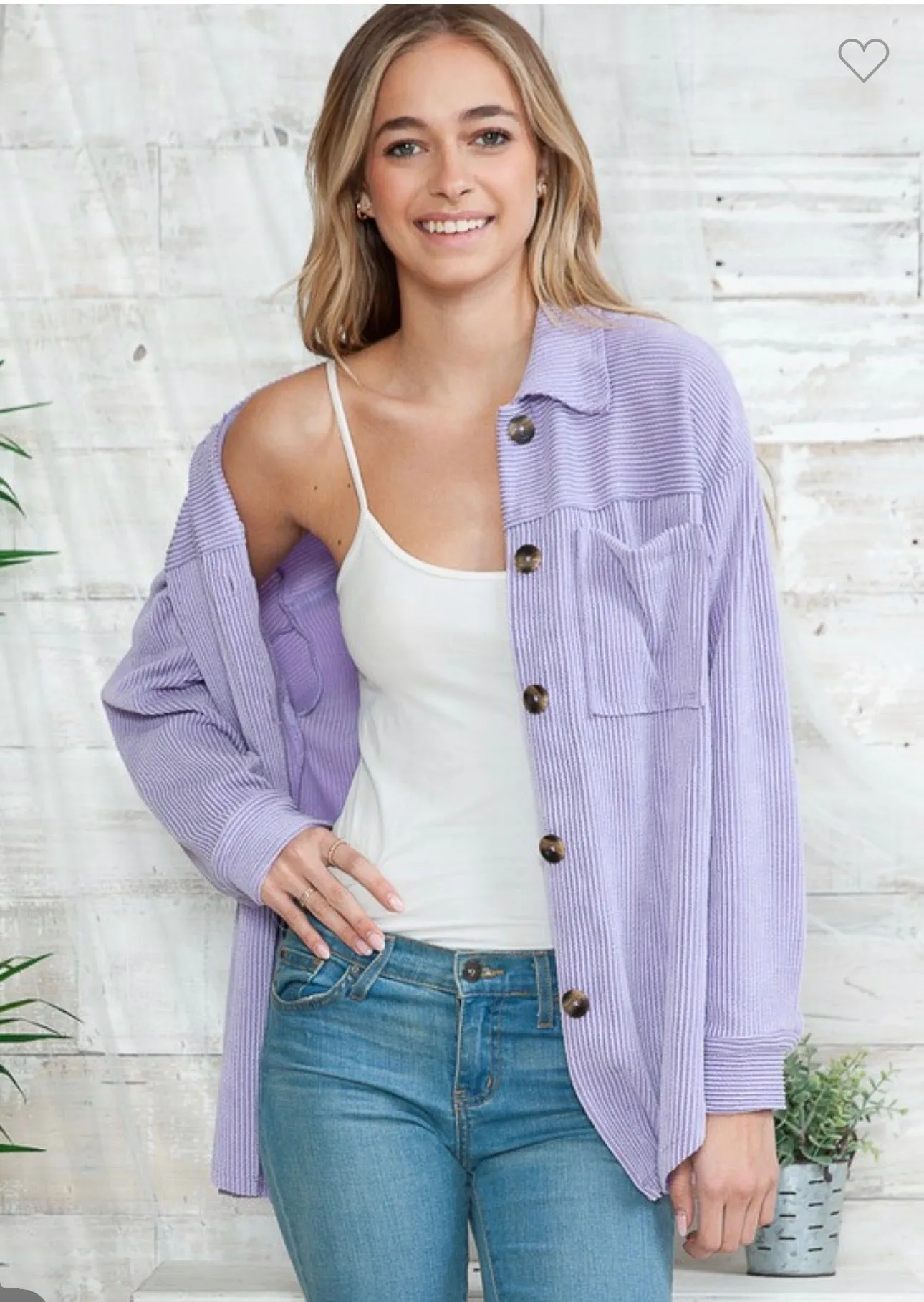 Waffle Button Up Shirt
