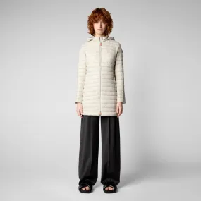 Woman's animal free puffer jacket Bryanna in rainy beige