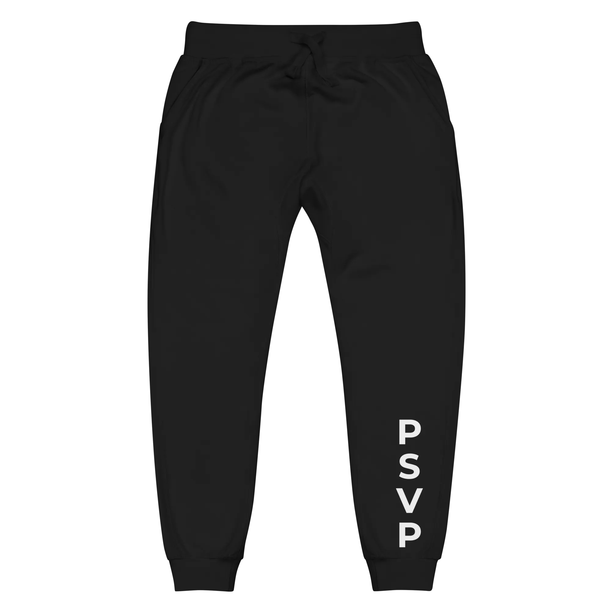 Women's Fleece Black Sweatpants - PSVP