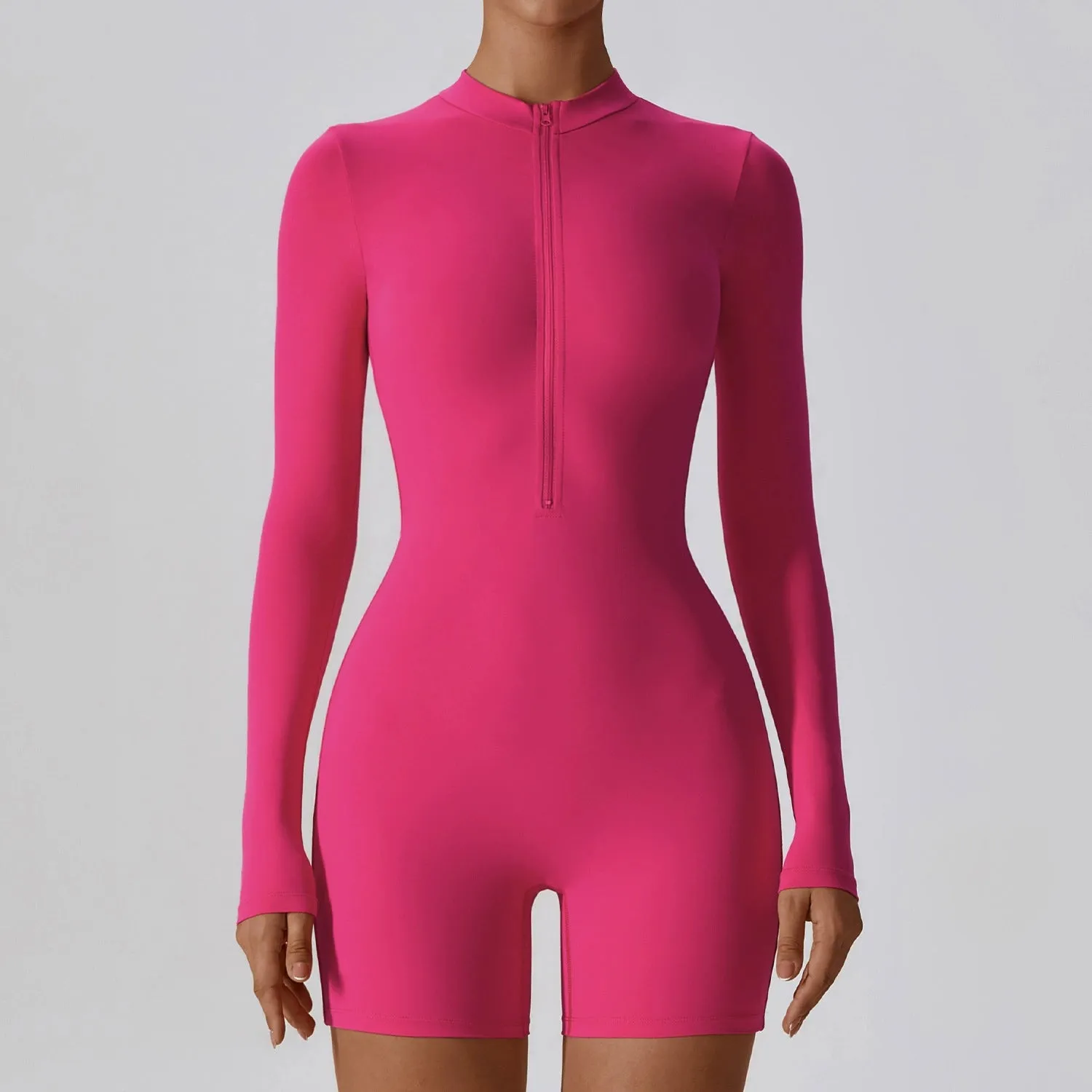 Zip Long Sleeve Yoga Jumpsuit